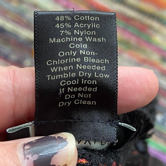 AnneTaylor Factory Red and Black Open Front Cardigan XL - Picture 9 of 9